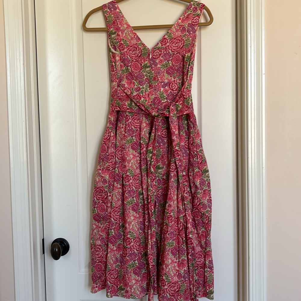 Brooks Brothers Liberty Rose Print cotton dress $298 -  Sz 4P - Picture 5 of 10